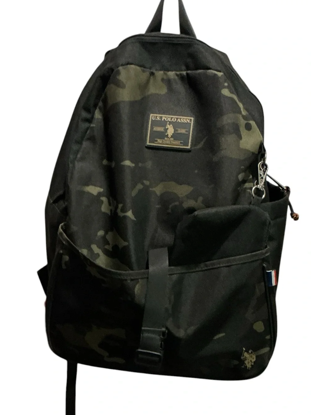 US Polo Assn.Green Camouflaged Backpack